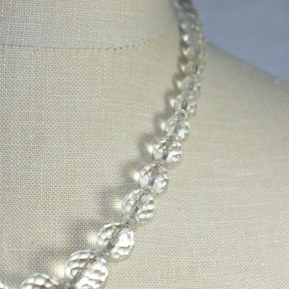 Sterling Silver .925 Clear Cut Crystal Beaded - Picture 3 of 5